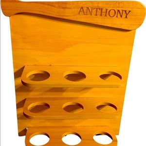 Personalized (Anthony) Wooden Baseball Display/holder